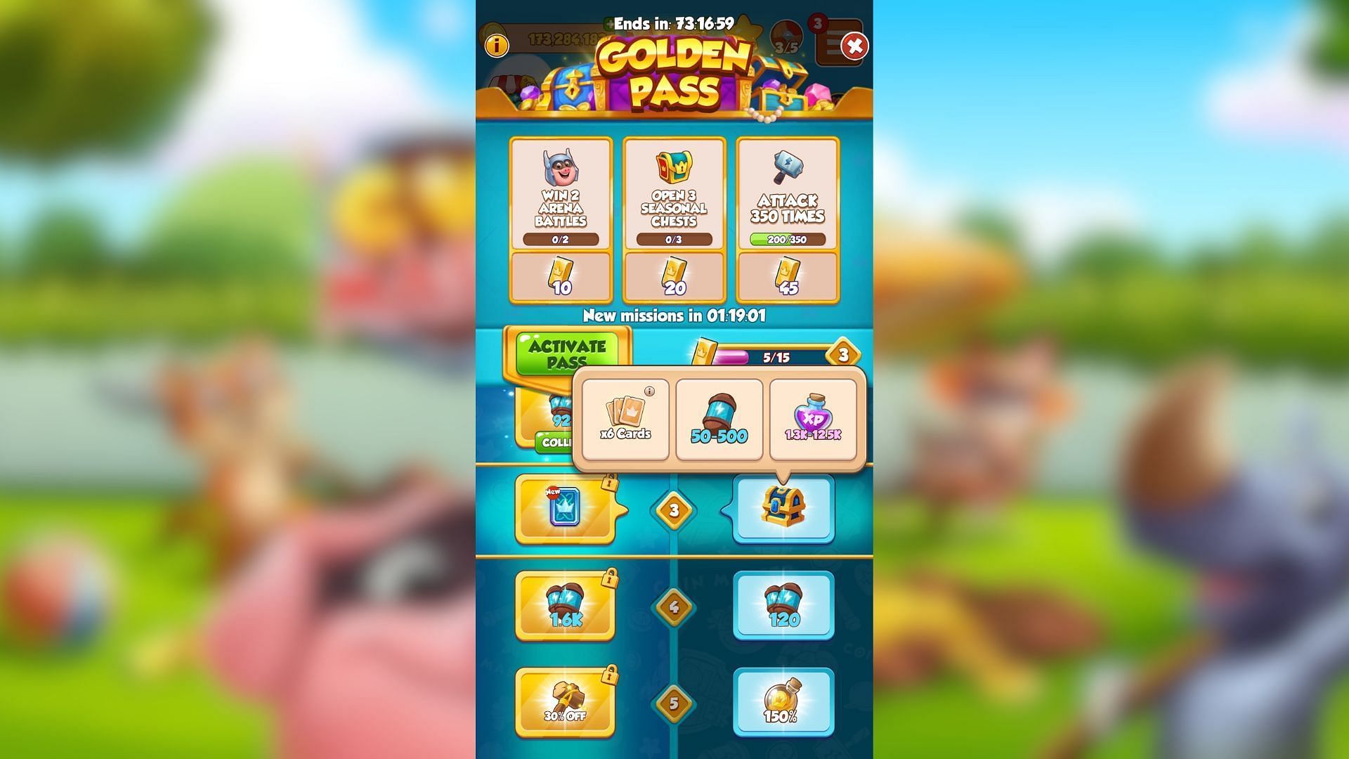 You can participate in events daily to get cards (Image via Moon Active)