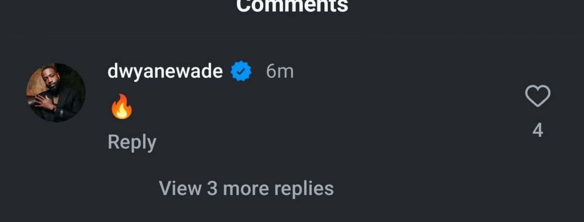 @dwyanewade - Instagram comment