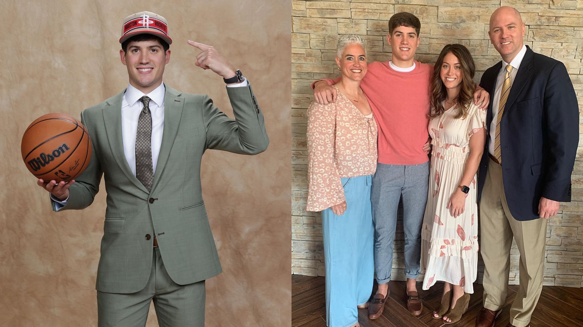 NBA rookie Reed Sheppard and his family