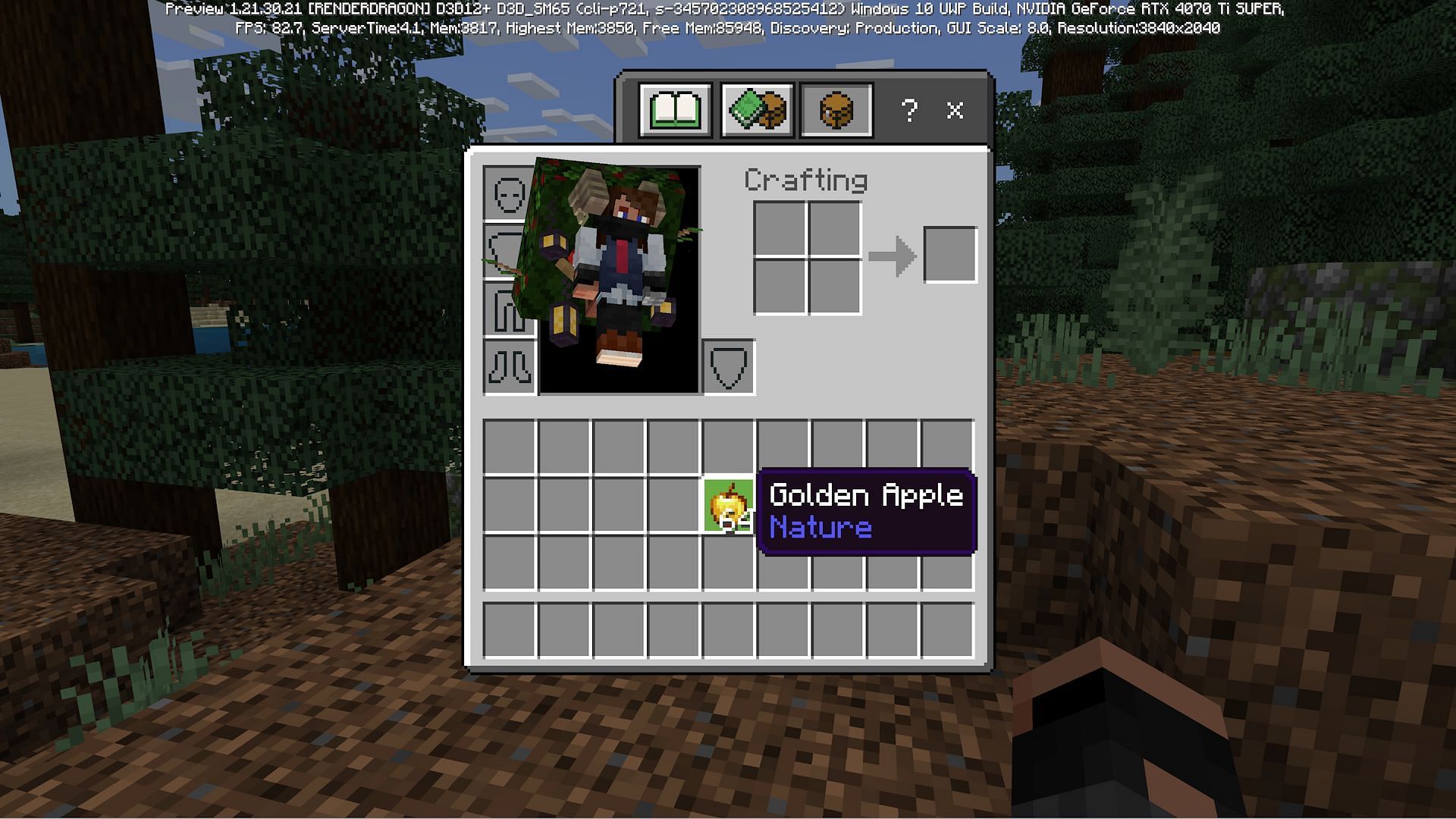 Golden apples just look strange as common rarity (Image via Mojang)