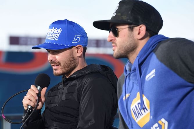 $12M-worth Kyle Larson playfully jabs at Chase Elliott's past self in HMS guessing challenge