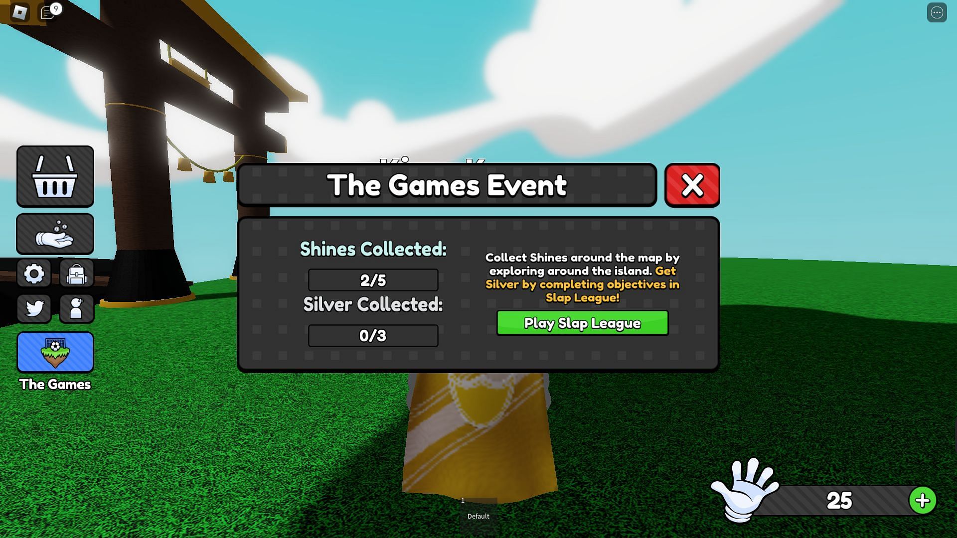 The Games event screen (Image via Roblox)