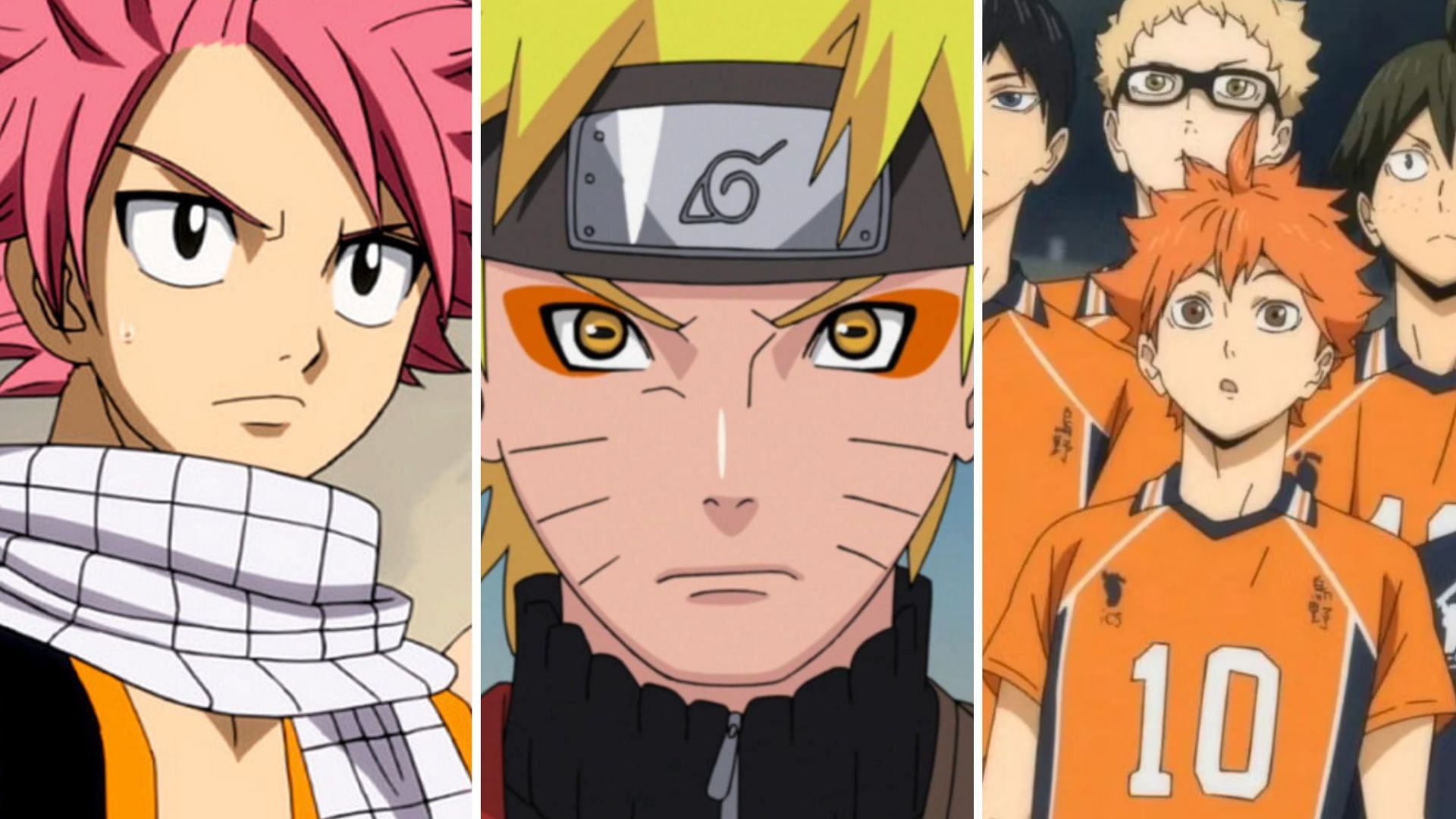 Fairy Tail, Naruto, Haikyuu!!