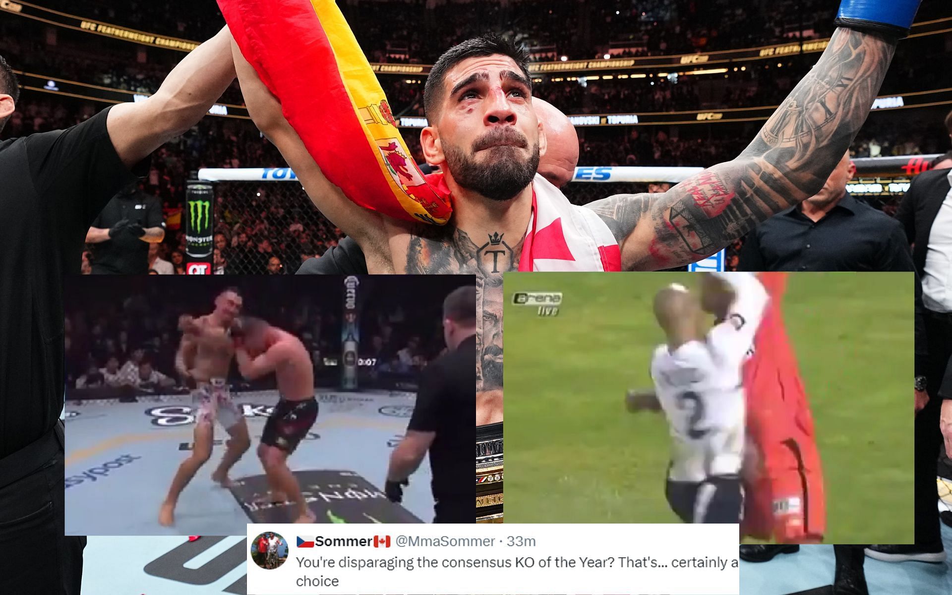 Fans react to Ilia Topuria mocking Max Holloway