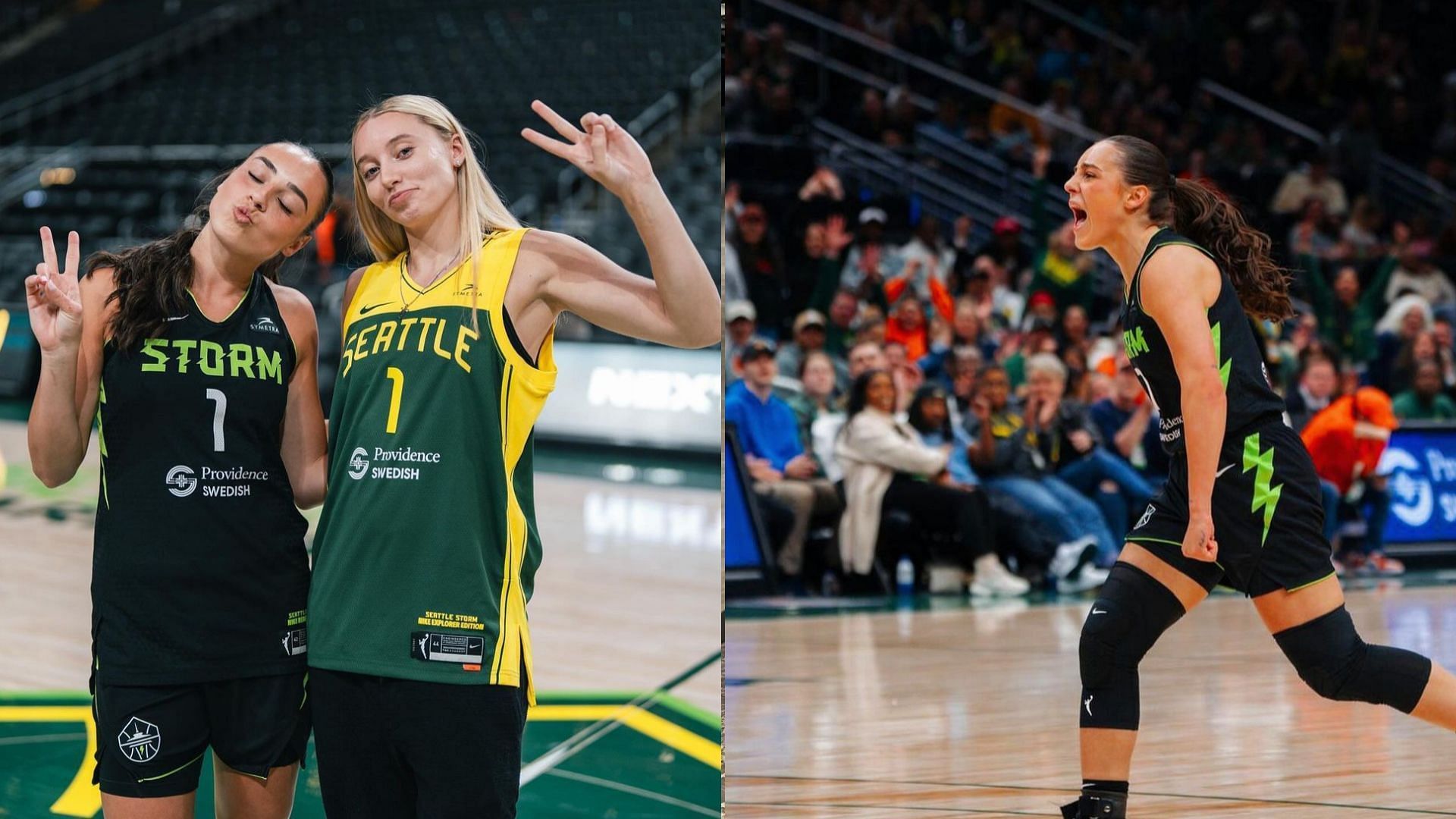 UConn star, Paige Bueckers and WNBA rookie Nika Muhl (IG handles)