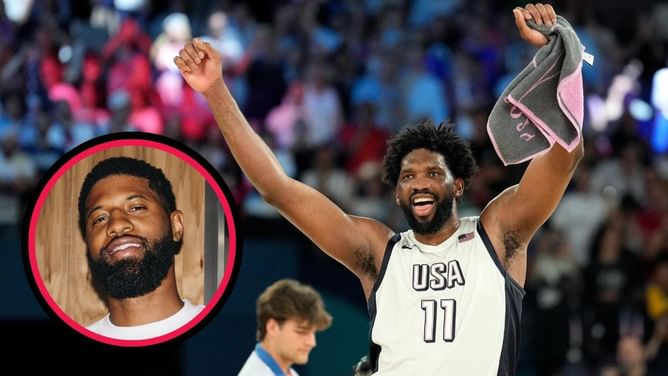 "Joel. Embiid." Paul George's podcast handle hypes up 76ers star on X after Team USA makes Olympic final