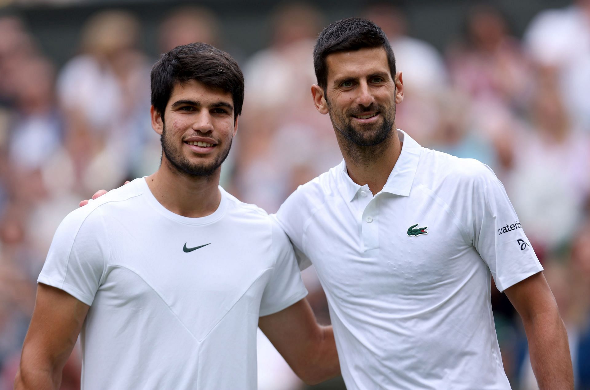 Carlos Alcaraz and Novak Djokovic (Source: Getty)