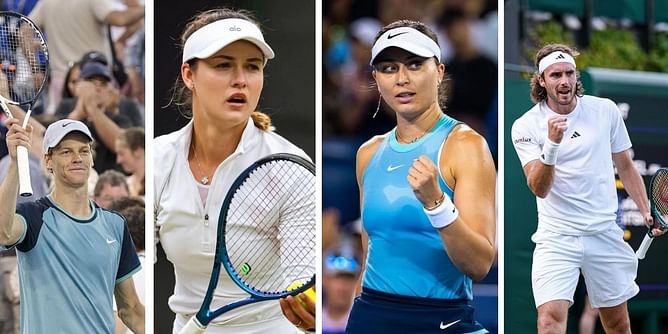 5 tennis couples in action at US Open 2024 ft. Jannik Sinner-Anna Kalinskaya, Stefanos Tsitsipas-Paula Badosa