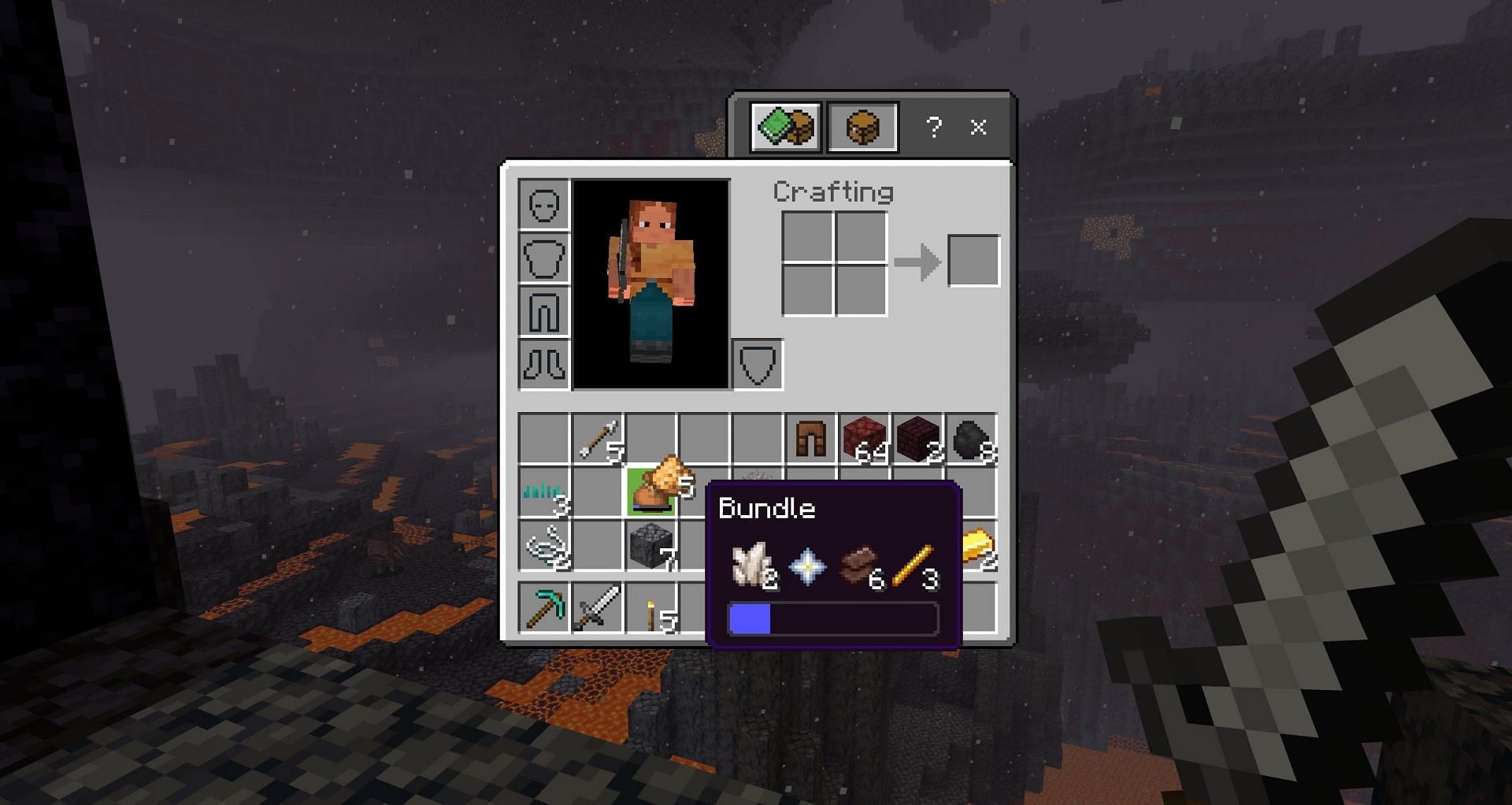 Bundles in action (Image via Mojang)