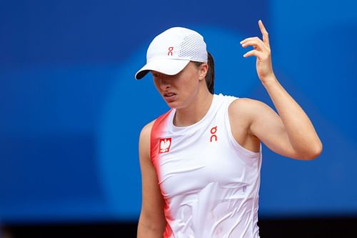 Iga Swiatek suffered a shock defeat against Qinwen Zheng in the semifinals of the 2024 Olympics - Getty Images