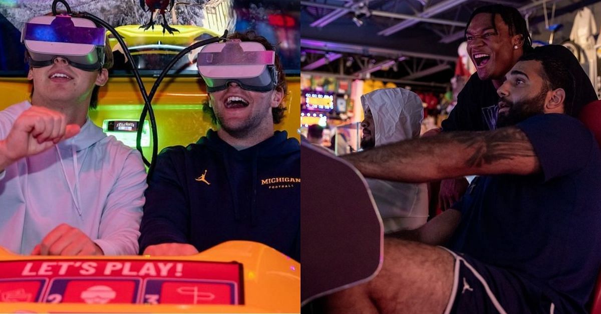 IN PHOTOS: Michigan Wolverines spend a fun-filled day out in the Arcade as the 2024 CFB season rapidly approaches