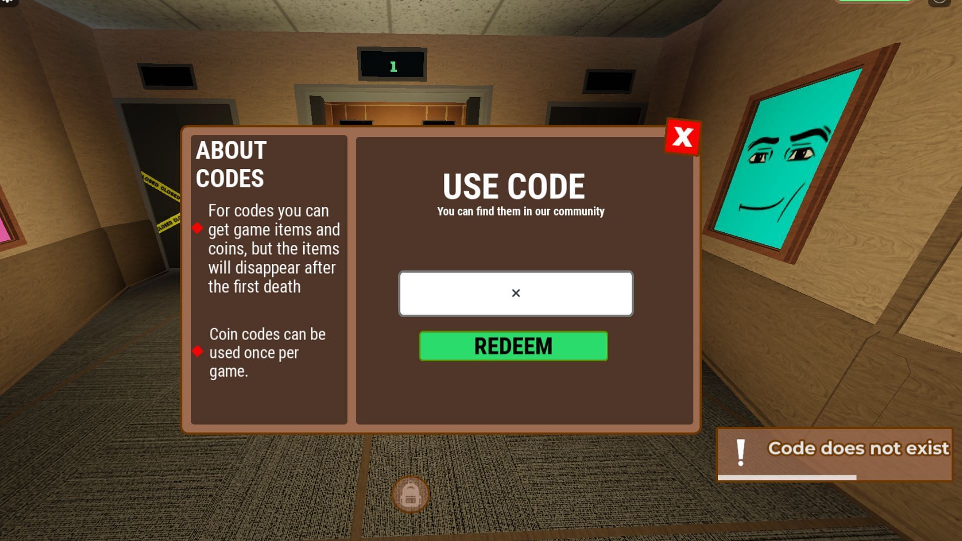 Enter codes properly to avoid such issues (Image via Roblox)