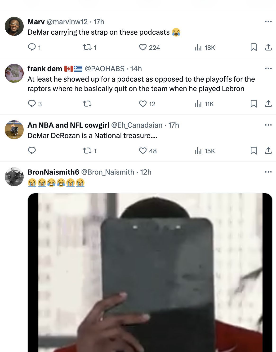 Reactions on DeRozan