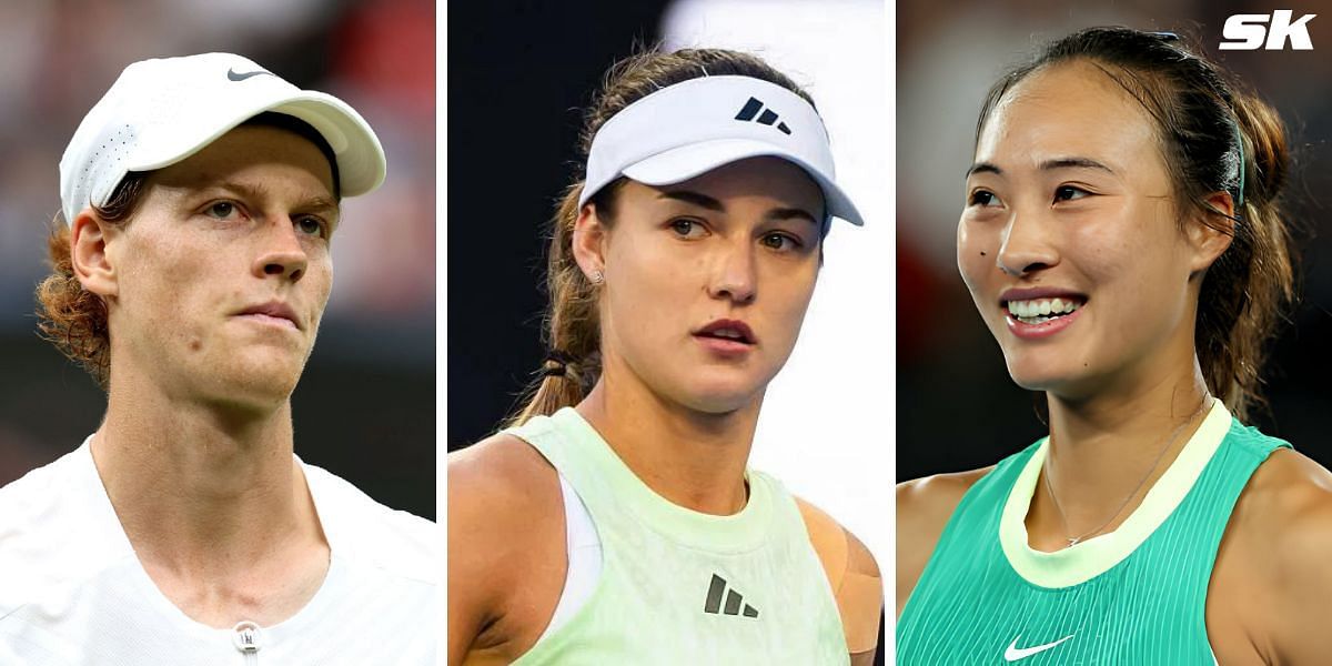 (Left to Right) Jannik Sinner, Anna Kalinskaya, Zheng Qinwen (Source: Getty Images)