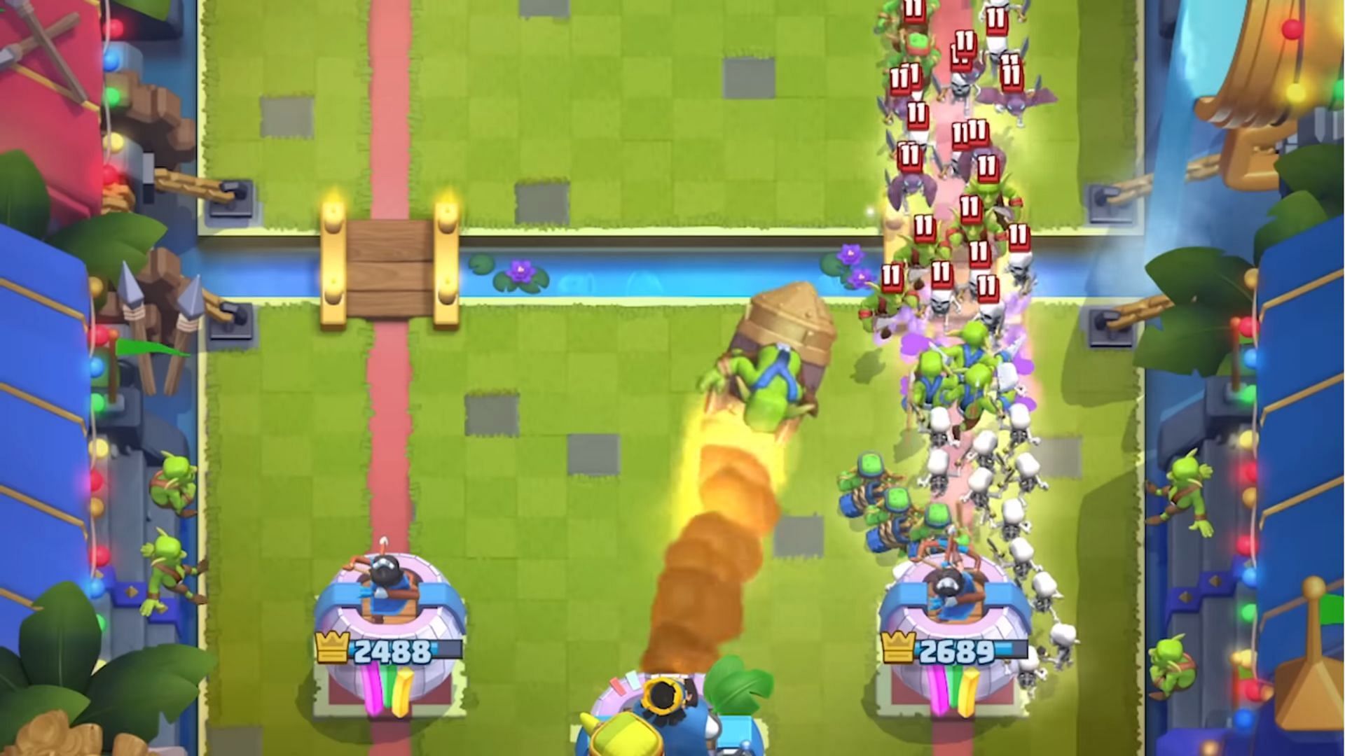 Party Rocket deployed in battle (Image via Supercell)