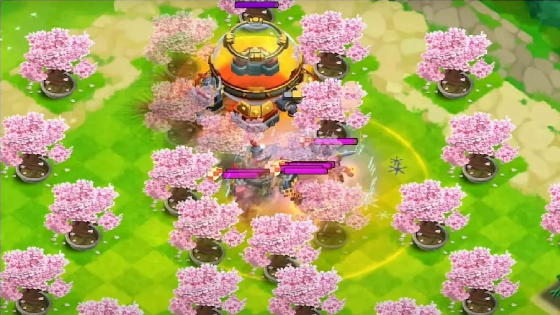 Hunt the Headhunters using Skeleton, Poison, and Freeze Spells during the Clash of Clans Clone Mirror Technique (Image via Supercell)