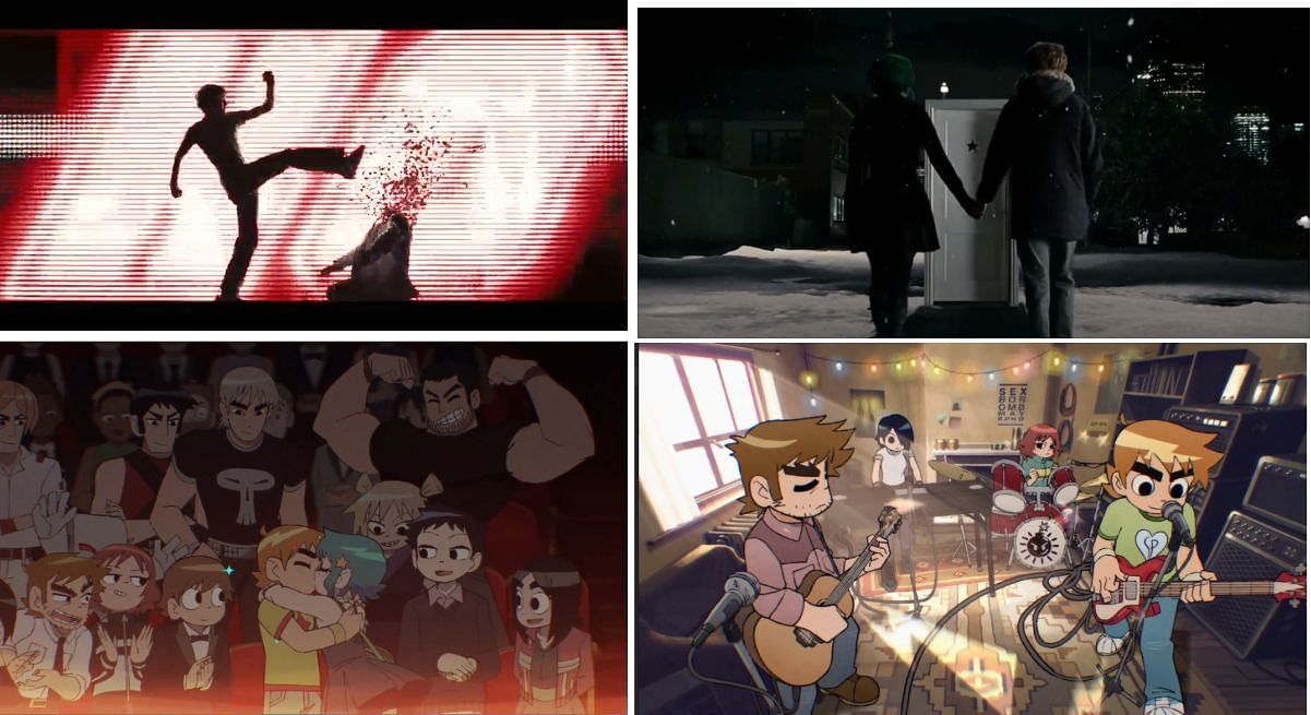 The Scott Pilgrim movie and Anime&rsquo;s endings (Image via Universal Pictures and Science Saru)