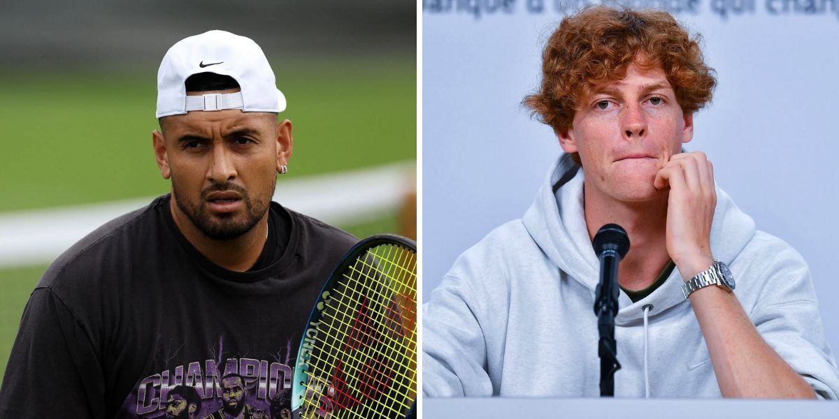 Jannik Sinner and Nick Kyrgios. Source: Getty