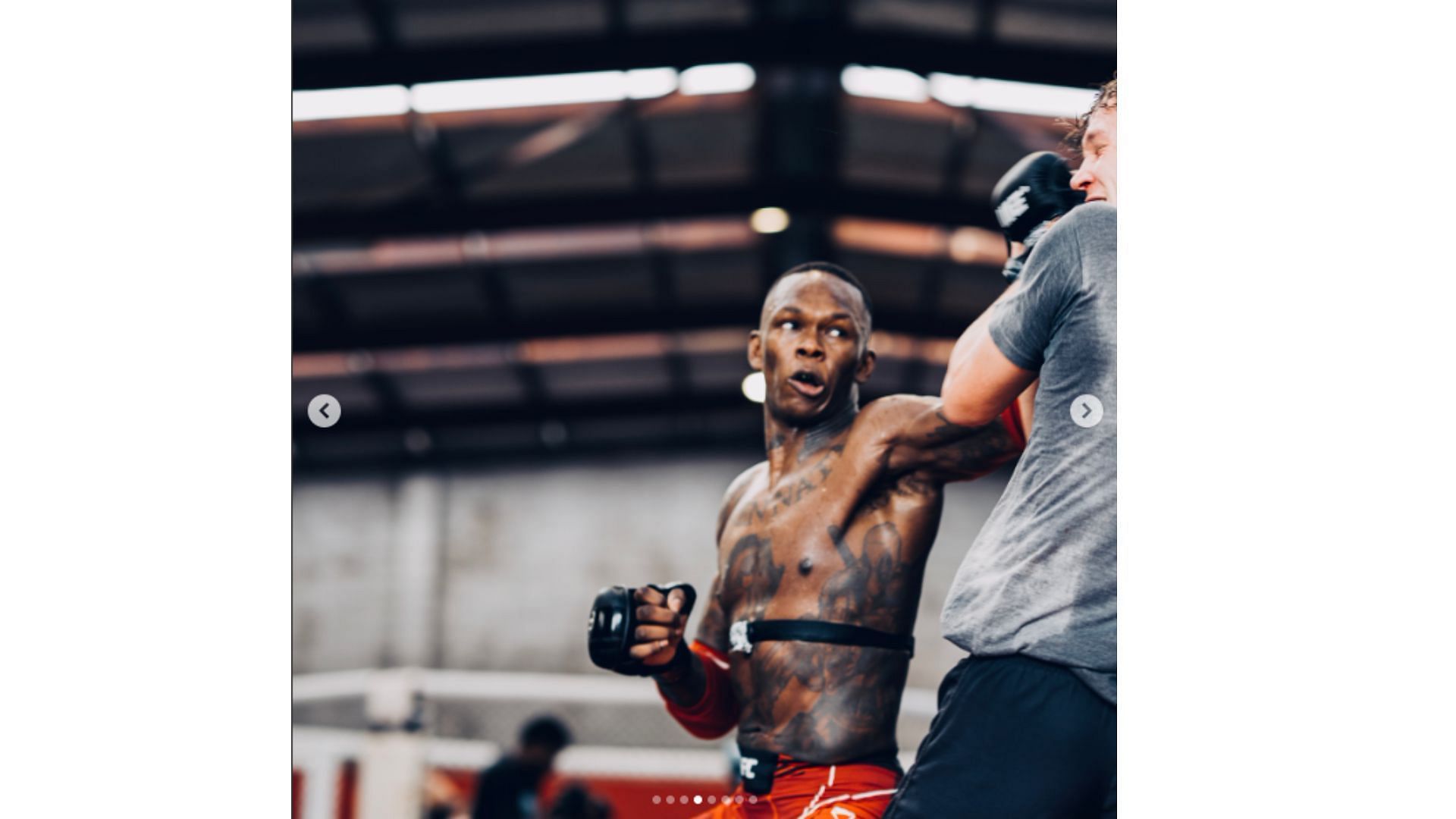 Adesanya sparring