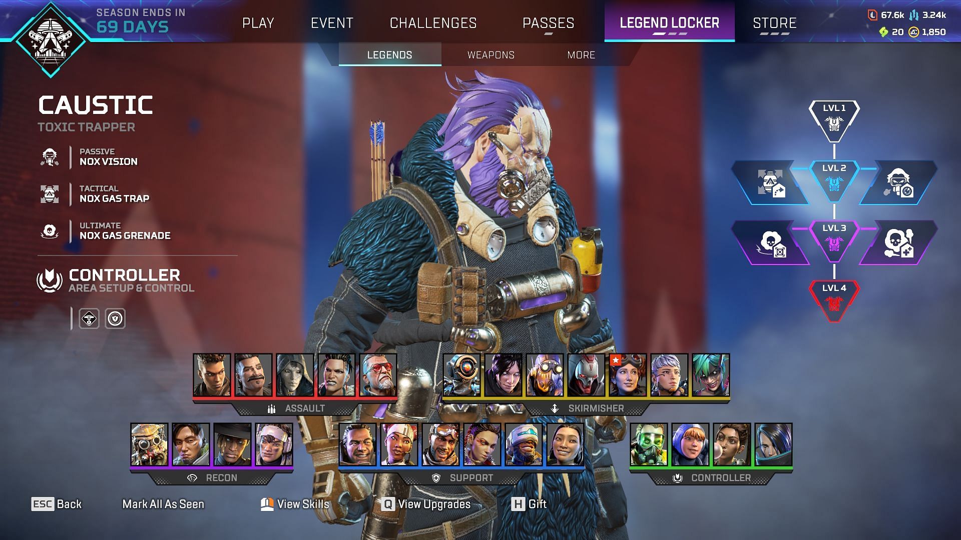 Caustic in Apex Legends (Image via EA)