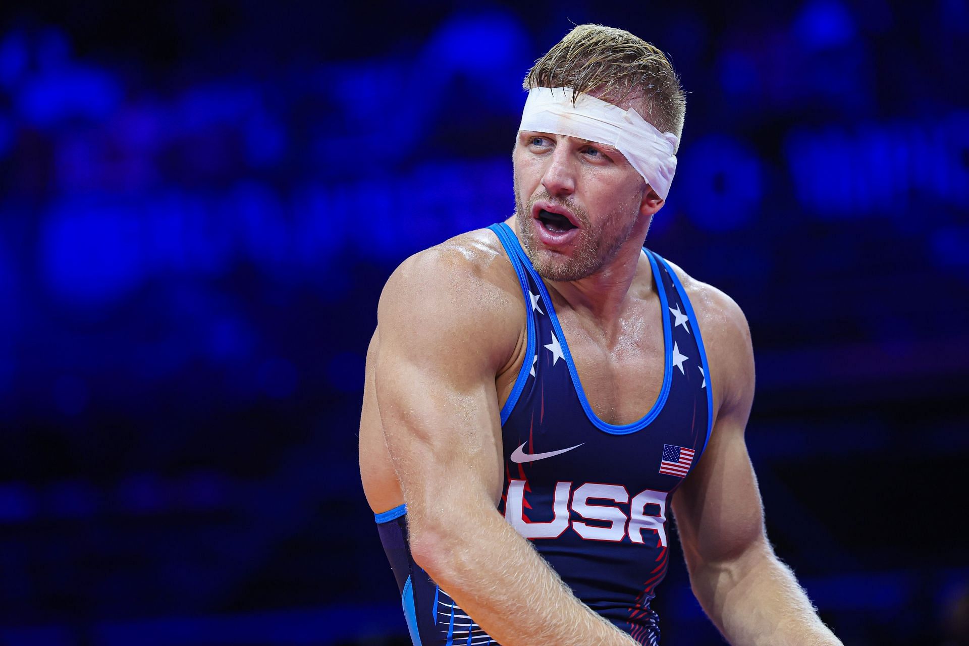 Kyle Dake in action at the 2023 World Championships (Source: Getty)