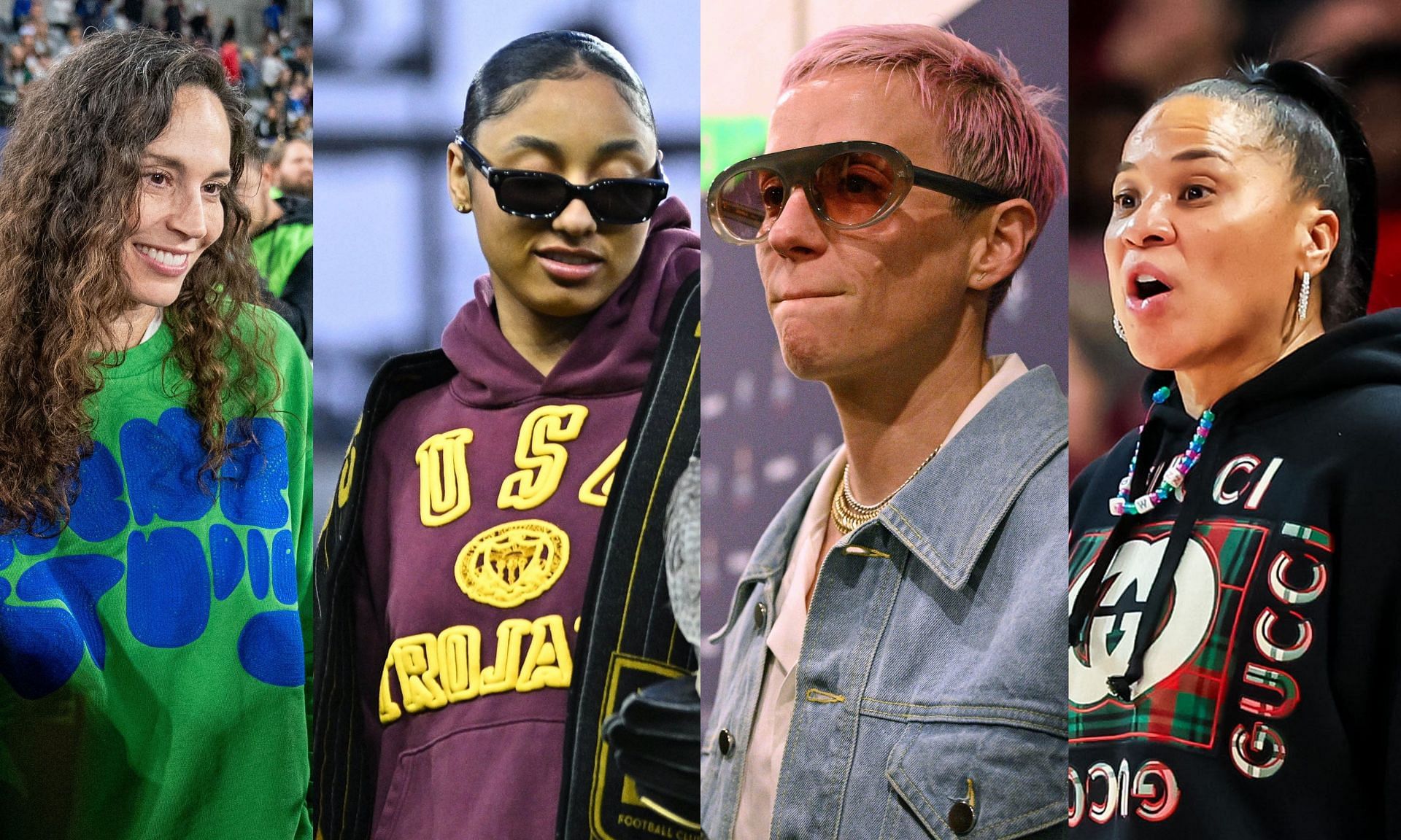 Sue Bird, JuJu Watkins, Megan Rapinoe, Dawn Staley