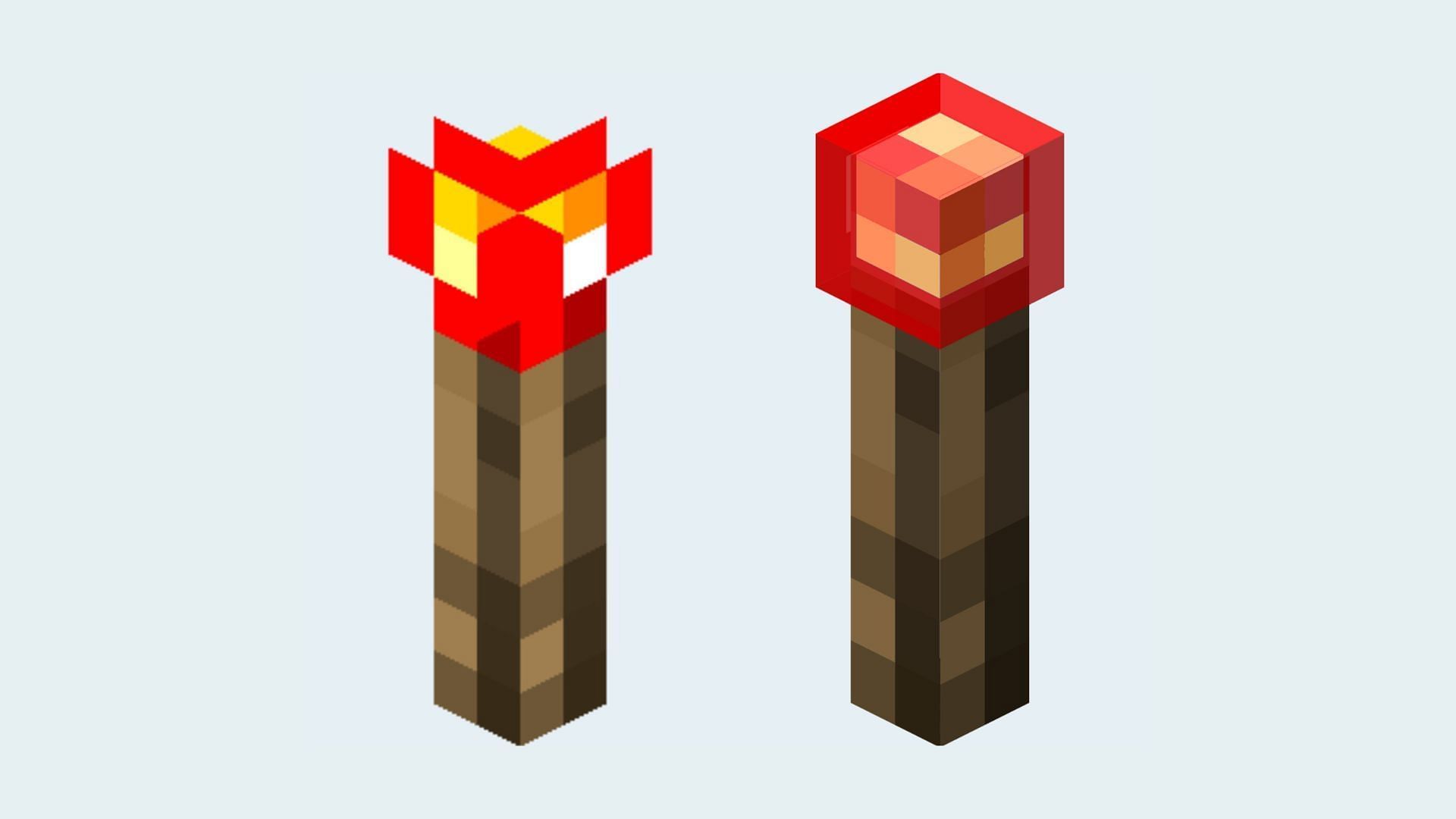 New Redstone torch texture