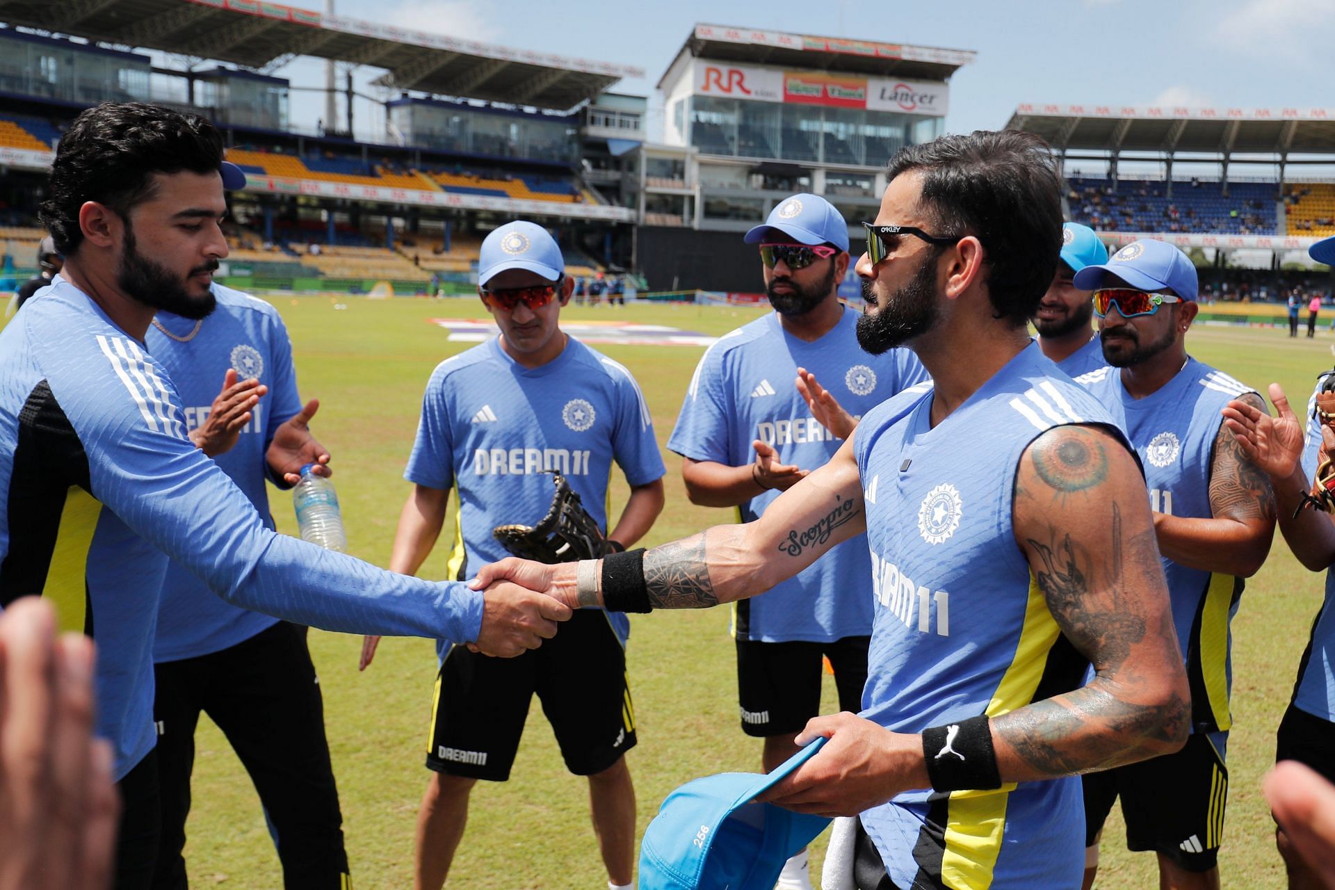 Riyan Parag was handed his cap by Virat Kohli (image credits: @BCCI on X)