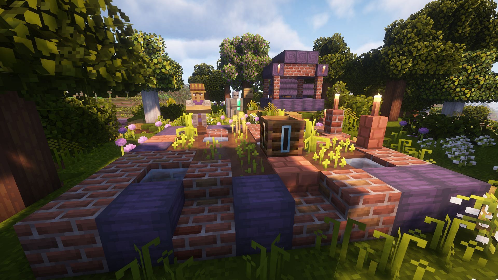 Dandelion X is an adorable texture pack to use with shaders (Image via Mojang)