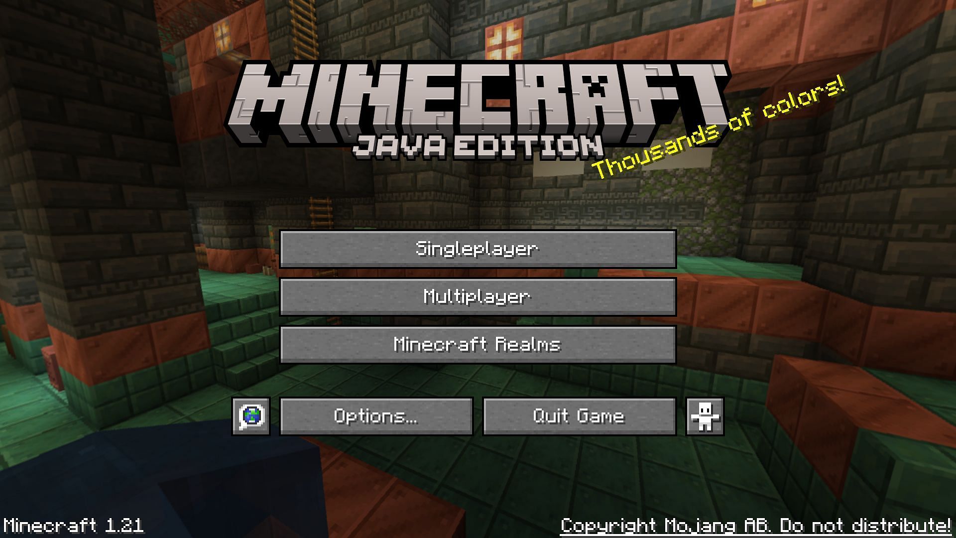 Java&#039;s main menu (Image via Mojang)