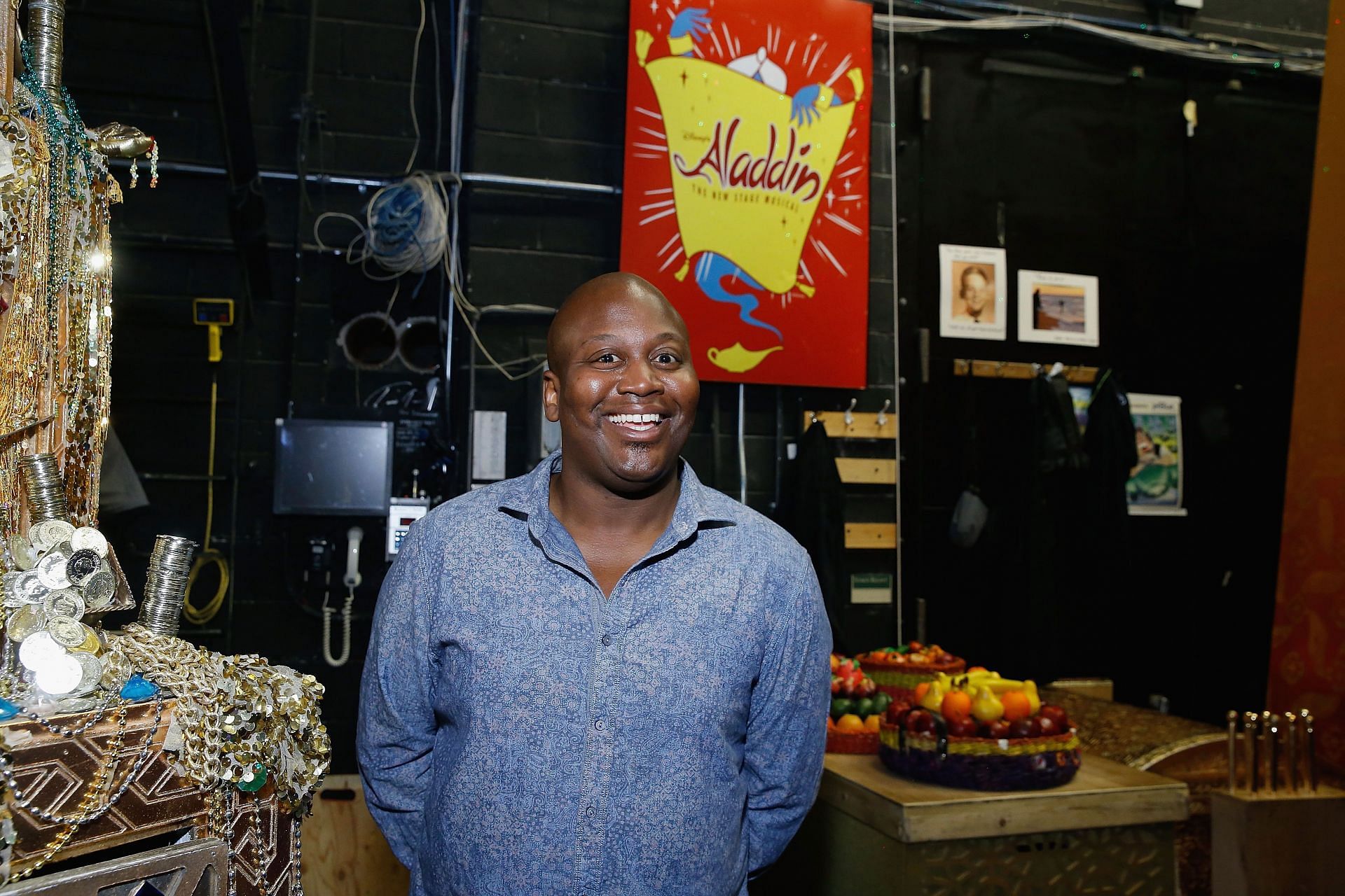 Titus Burgess Visits &quot;Aladdin&quot; On Broadway - Source: Getty