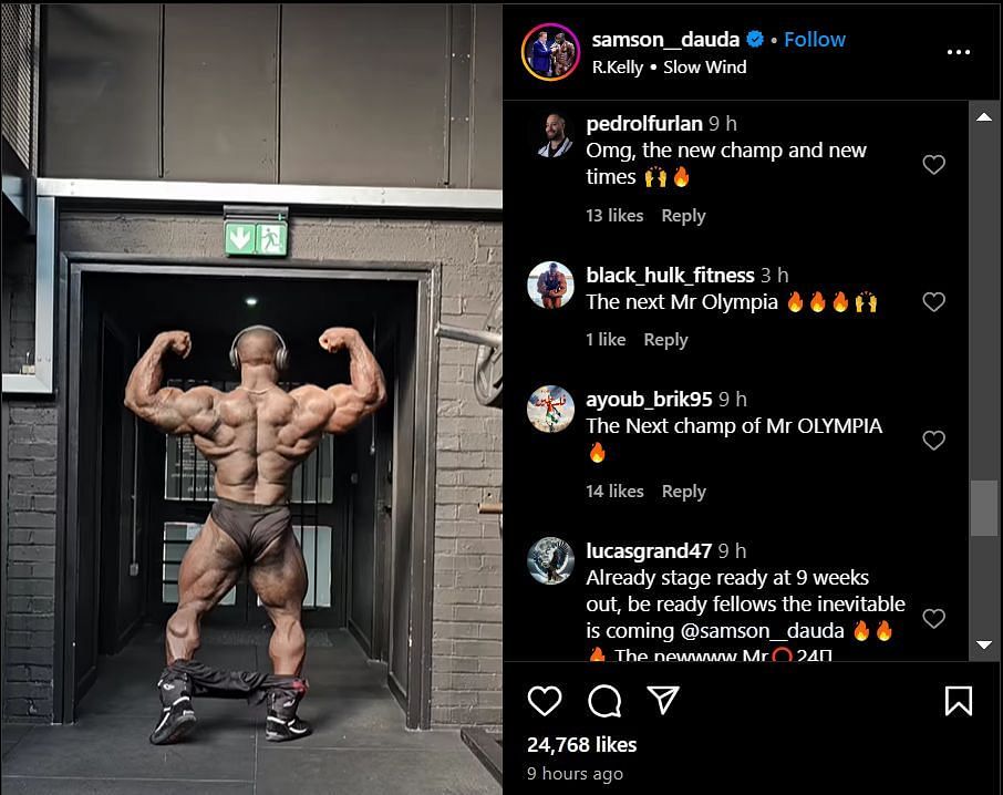 The new Mr. Olympia @samson__dauda on Instagram