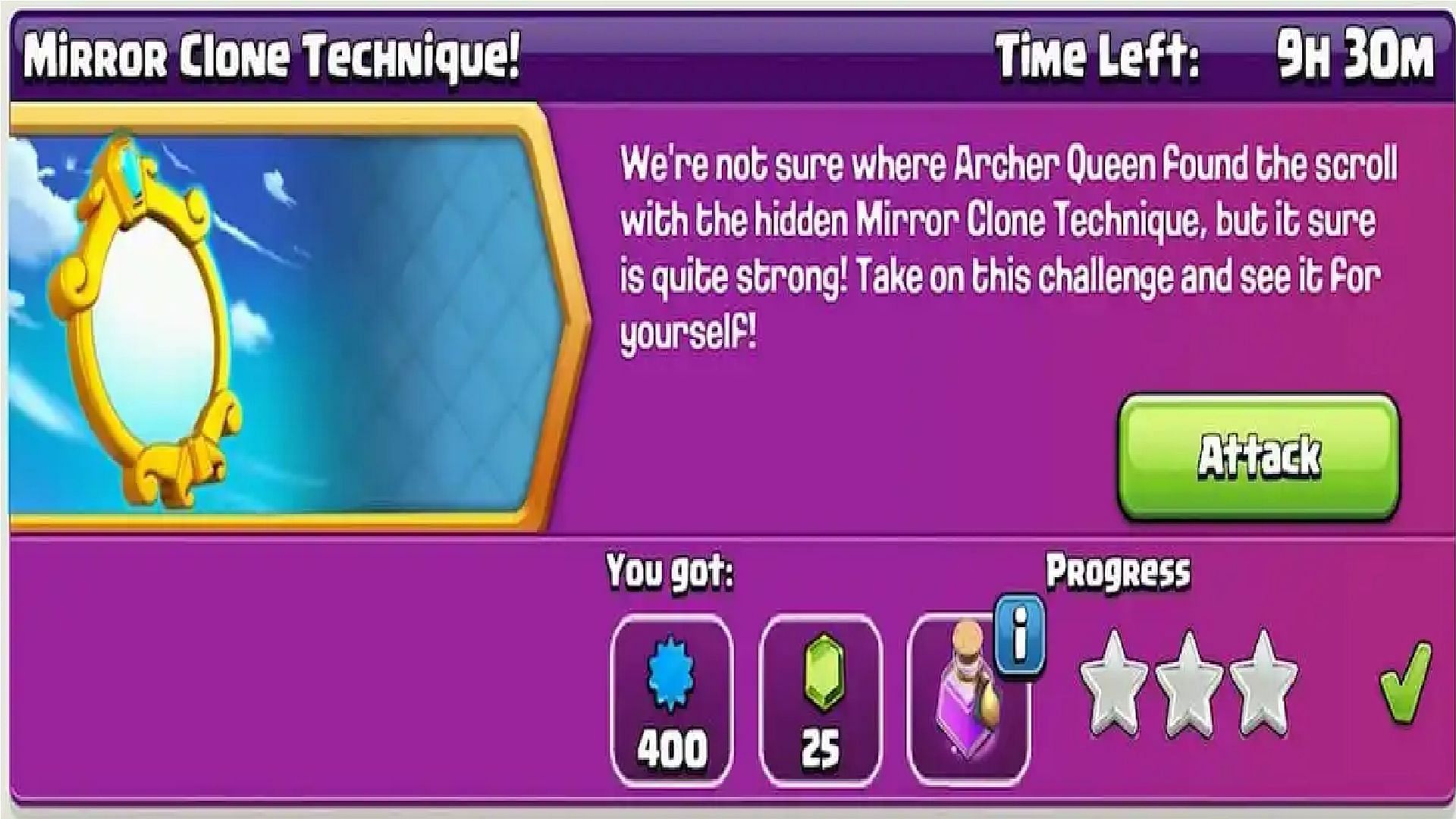 The Clash of Clans Clone Mirror Technique event is currently live in the game (Image via Supercell)