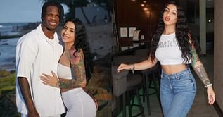 “Prime time baby”: Travis Hunter’s fiancée Leanna shows off Colorado-themed skirt while kissing 2-way star’s huge cut-out