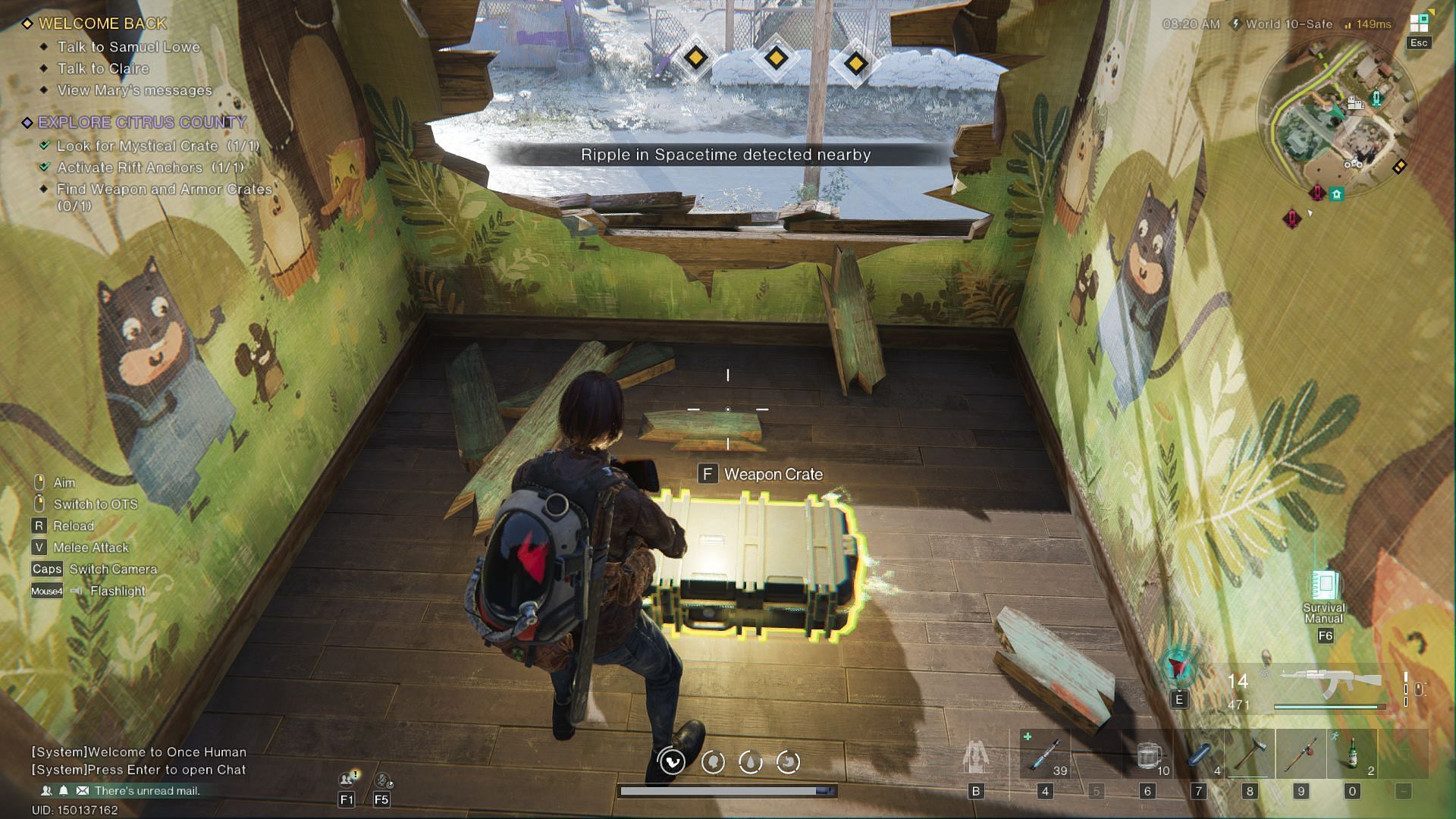 The crate is just in front of the broken wall (Image via Starry Studio)