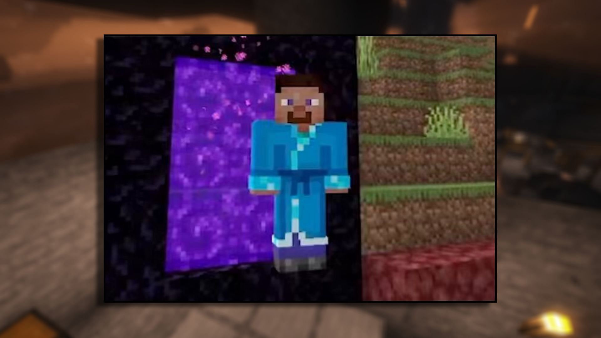 The diamond robe as shown off in the official announcement (Image via Mojang)