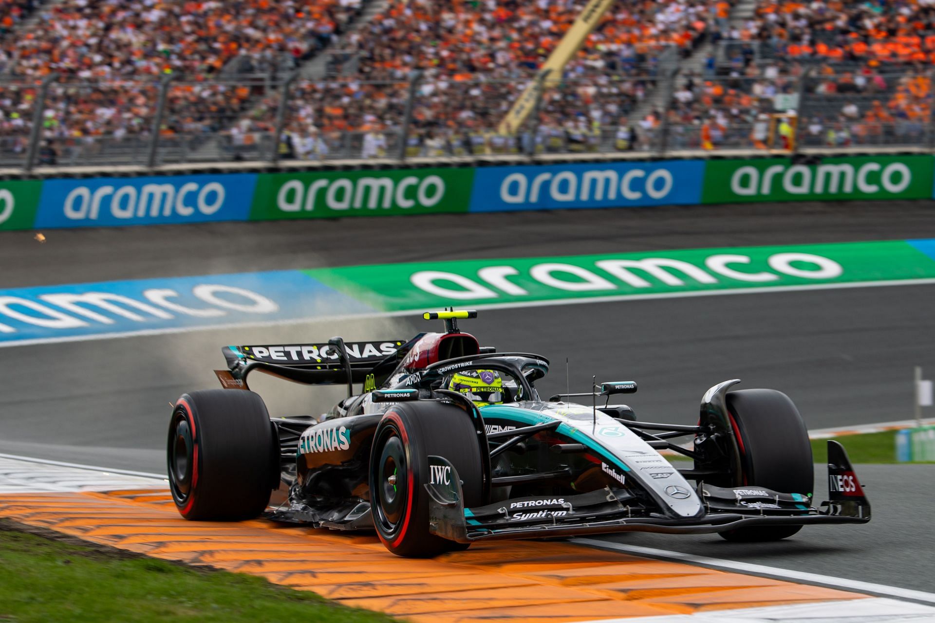 Lewis Hamilton during the Dutch GP qualifying. (Photo by Kym Illman/Getty Images)