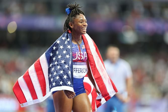 "Don’t let a little bit of rain stop you"- Melissa Jefferson on her mindset before clinching 100m bronze at Paris Olympics 2024