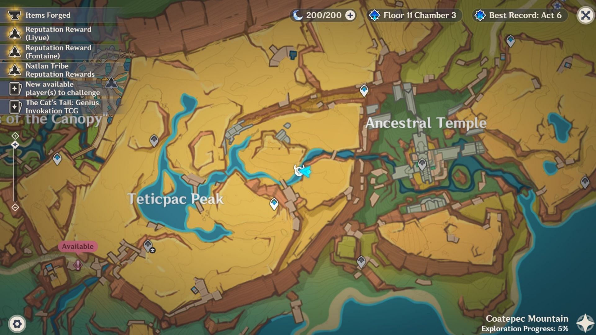 Master Matzali&#039;s location (Image via HoYoverse)