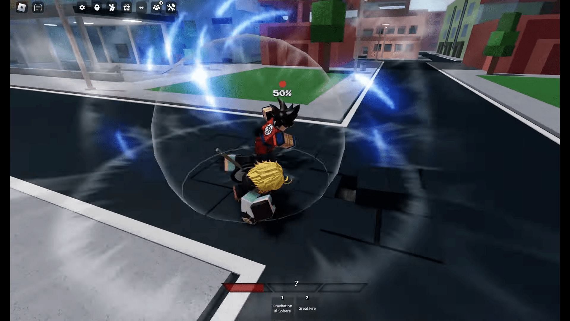 Gravitational Sphere gameplay screenshot (Image via Roblox)