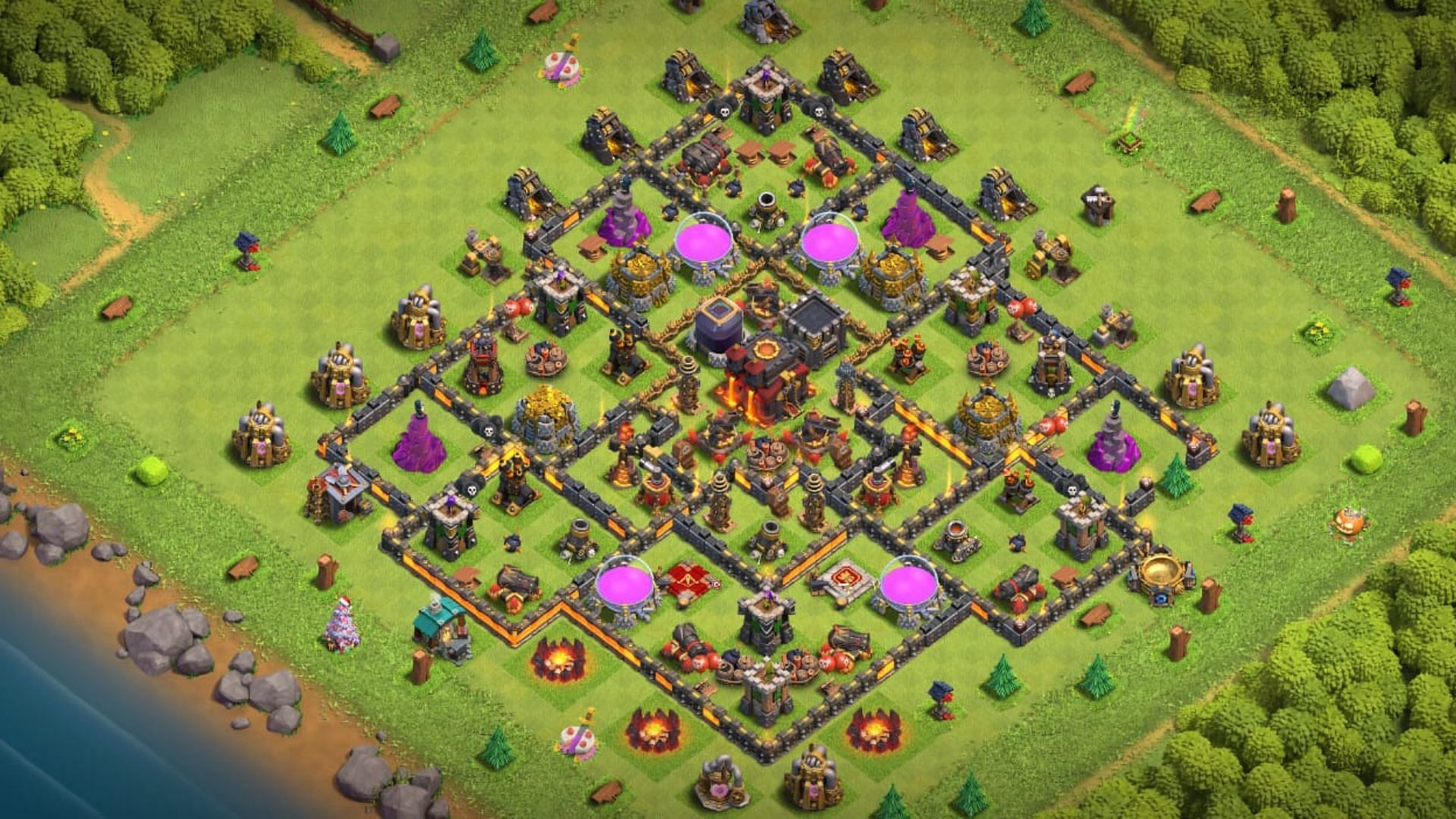 The new beast hybrid base in Clash of Clans (Image via Supercell)