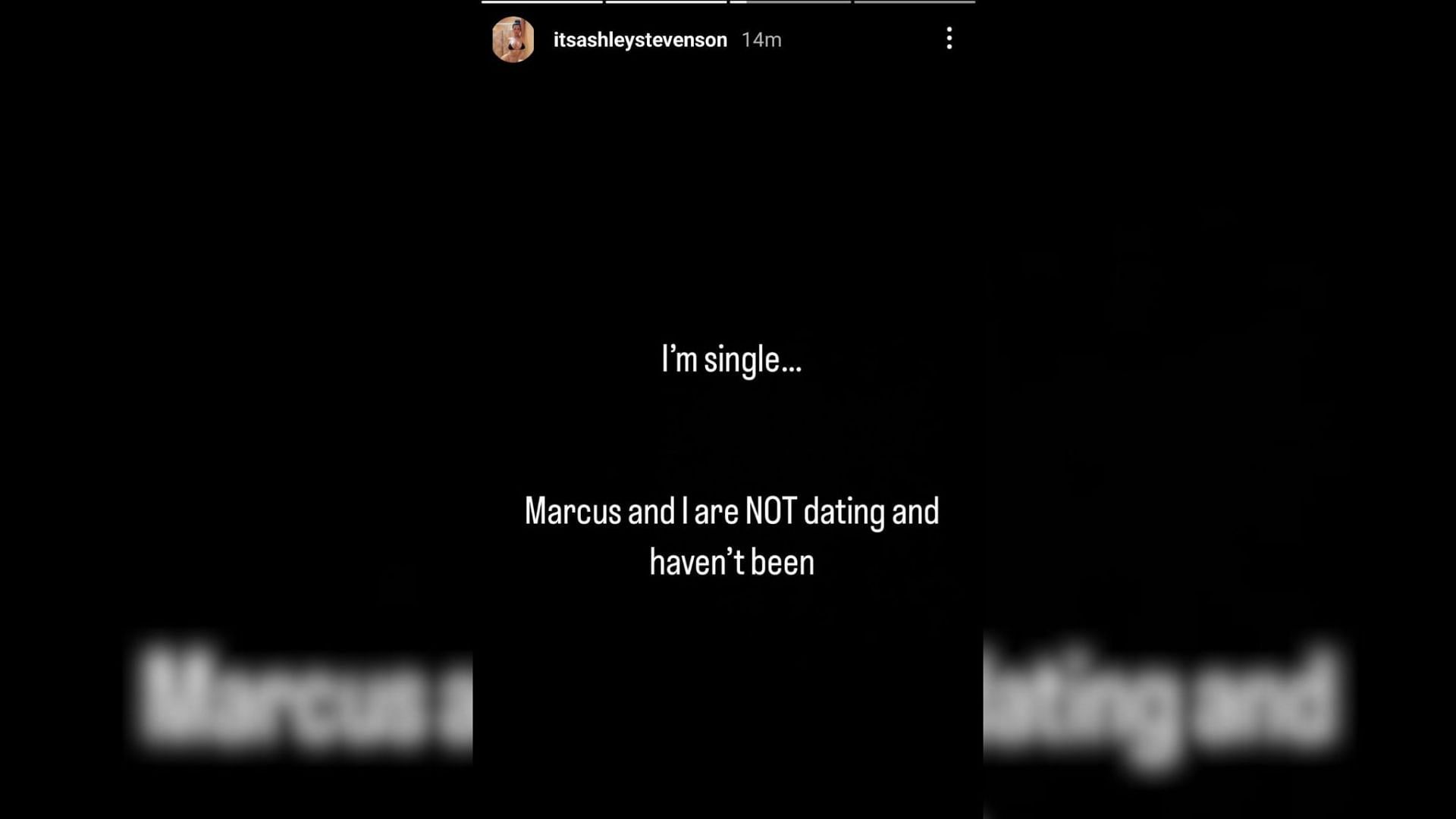 Ashley Stevenson says she&#039;s single and hasn&#039;t been dating Marcus Jordan