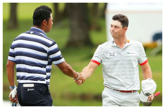 "He's obviously making it work"- Viktor Hovland tips his cap to Hideki Matsuyama on taking 5 shot lead at FedEx St. Jude