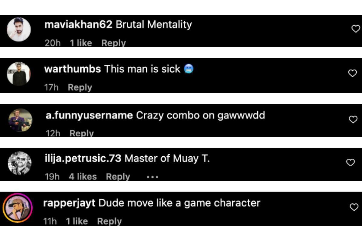 Screenshot of fans&#039; comments