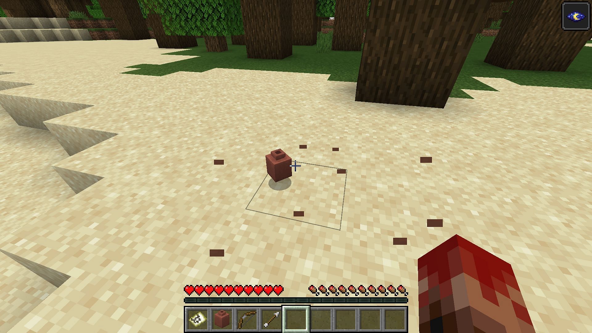 Decorated pot can be obtained by breaking it without silk touch (Image via Mojang Studios)