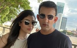 "Shades on, worries gone" - Gautam Gambhir poses for a picture with his wife during vacation