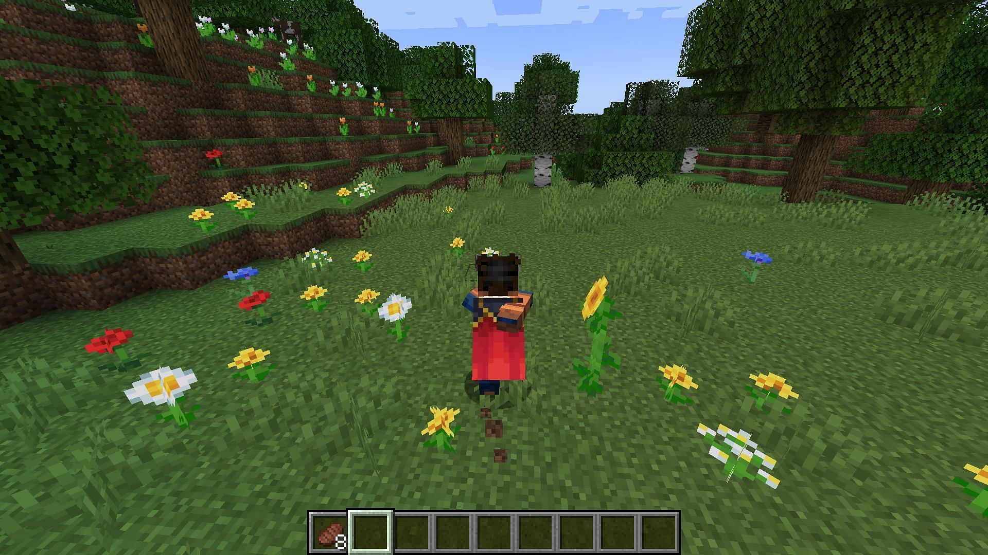 The old walking animation in a modern version of the game (Image via Mojang)