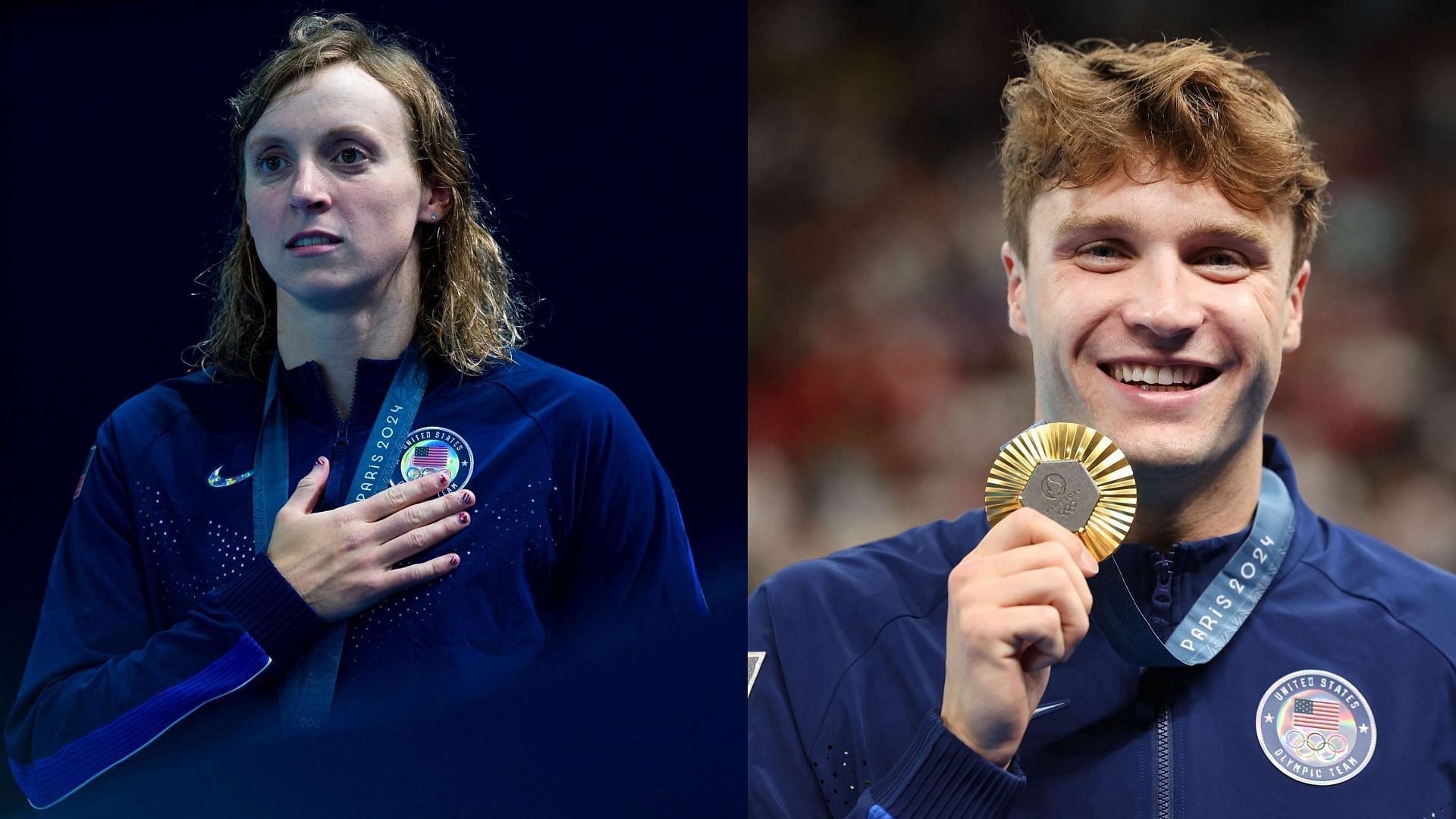 Katie Ledecky and Robert Finke (Images: All via Getty)