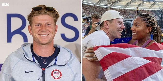 In Pictures: Tara Davis-Woodhall's husband Hunter Woodhall touches down in Paris ahead of 2024 Paralympics opening ceremony