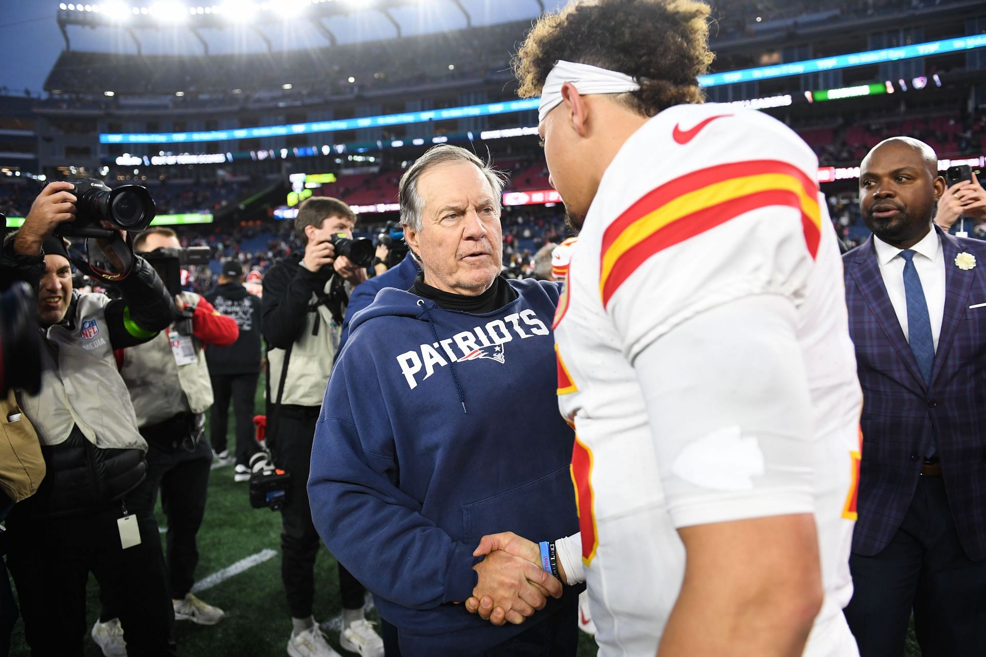 Bill Belichick and Patrick Mahomes - Source: Getty